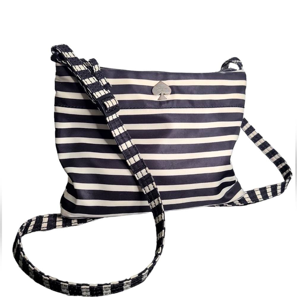 Kate Spade New York Flatiron Nylon Cammy Crossbody Handbag Purse Stripe